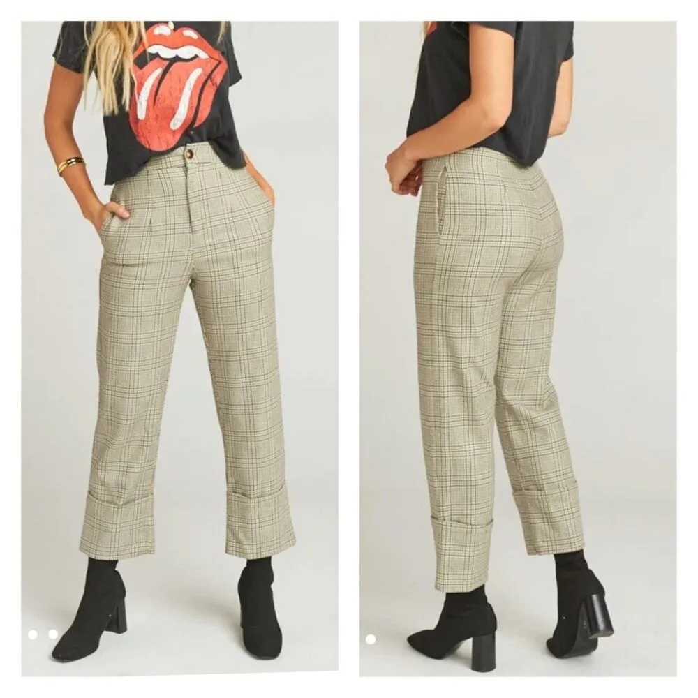 Show Me Your MuMu Hugo Wide Leg Pants in Plaid - Image 2