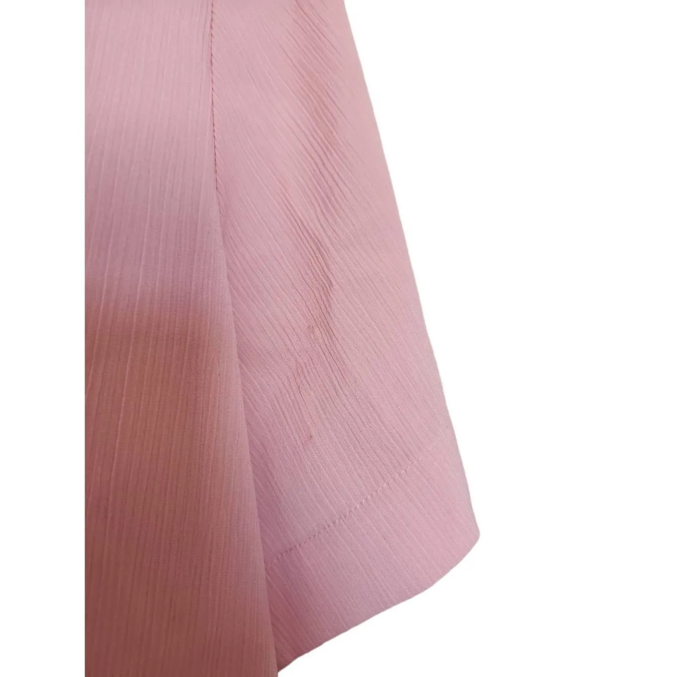 Vintage Allison Daley Pink Flowy Textured Button Front Collared Blouse sz 16 Pre - Image 4