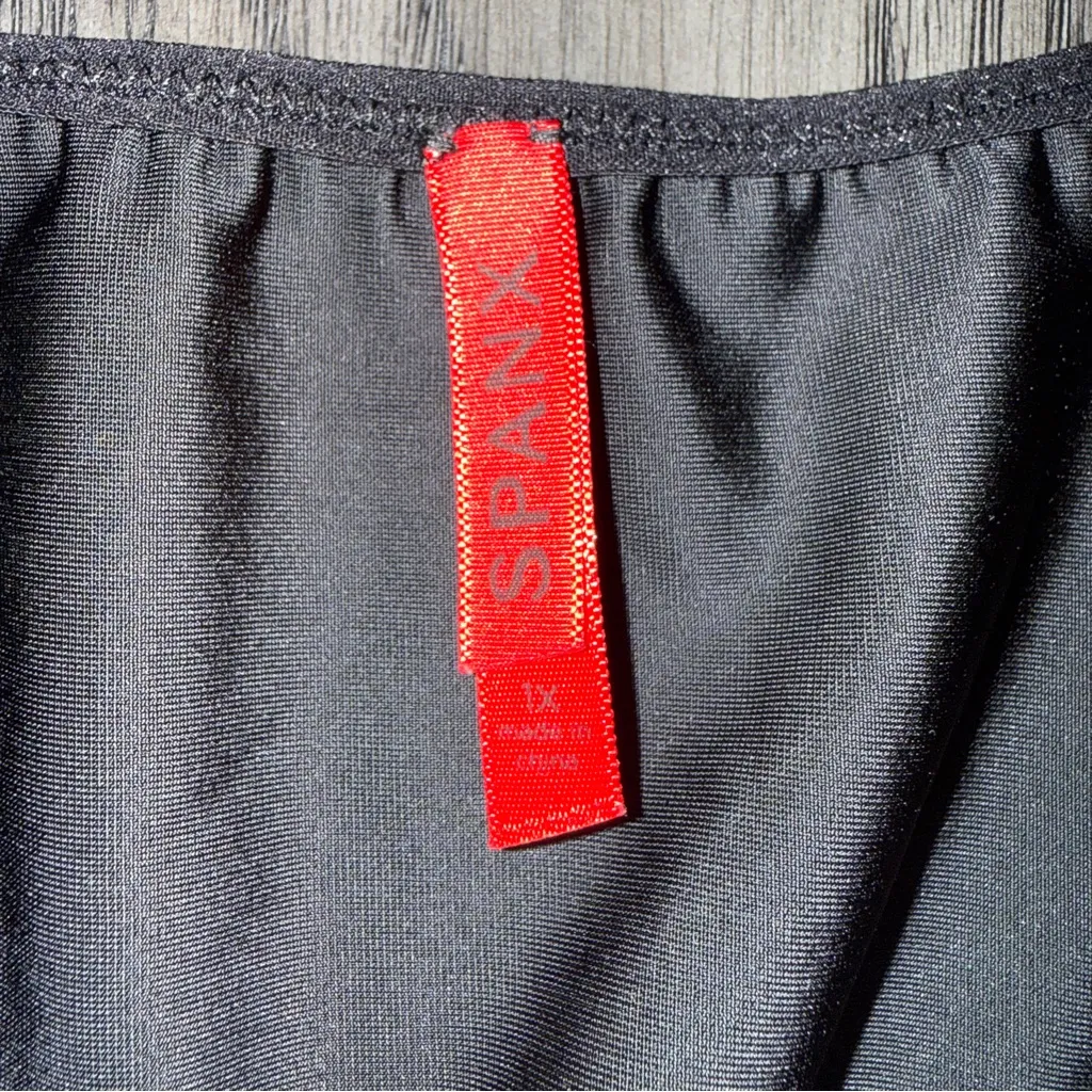 Spanx Shapewear Open Bust Mid-Thigh Bodysuit Black Size 1X - Image 5