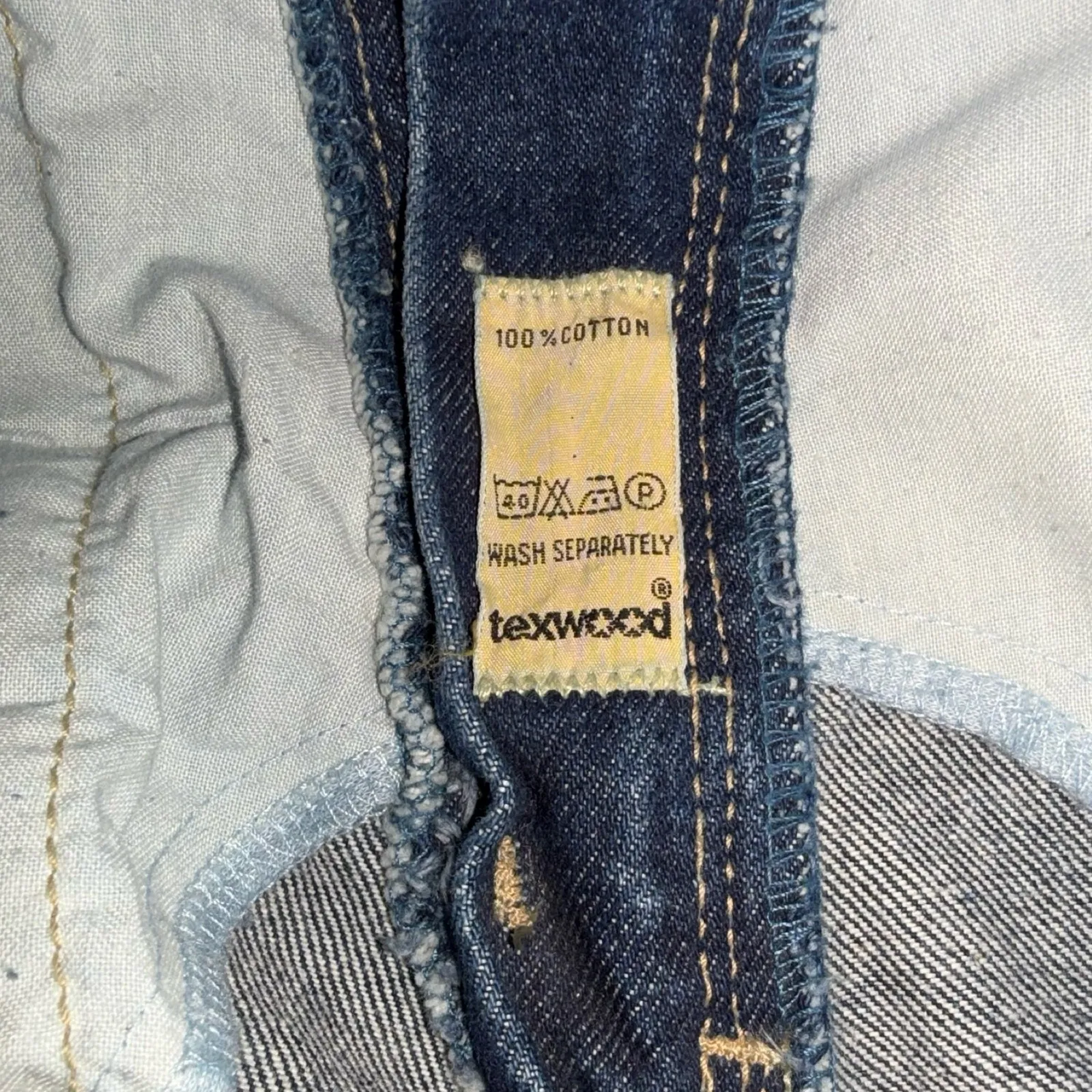 Vintage 90s Texwood Dark Wash Blue High Rise Mom Jeans Tapered Leg Size 32 - Image 6