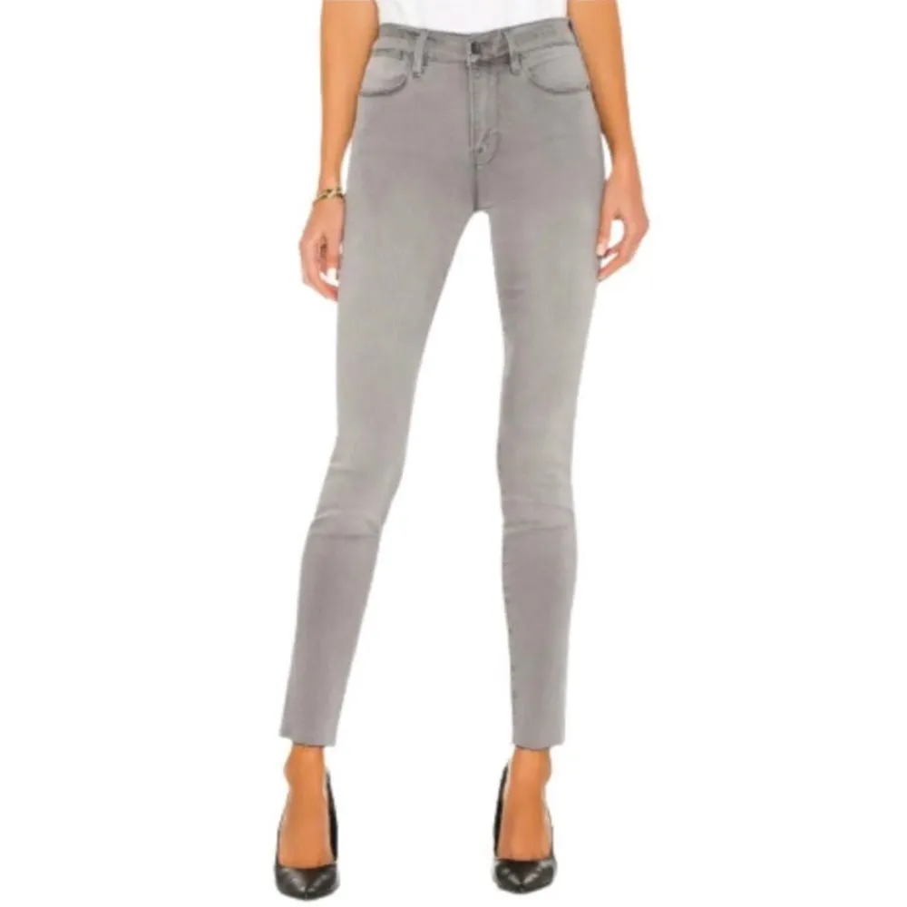 Frame Le High Skinny Jeans‎ Womens 27 Gray Raw Hem Stretch High Rise Slim Jeans - Image 4