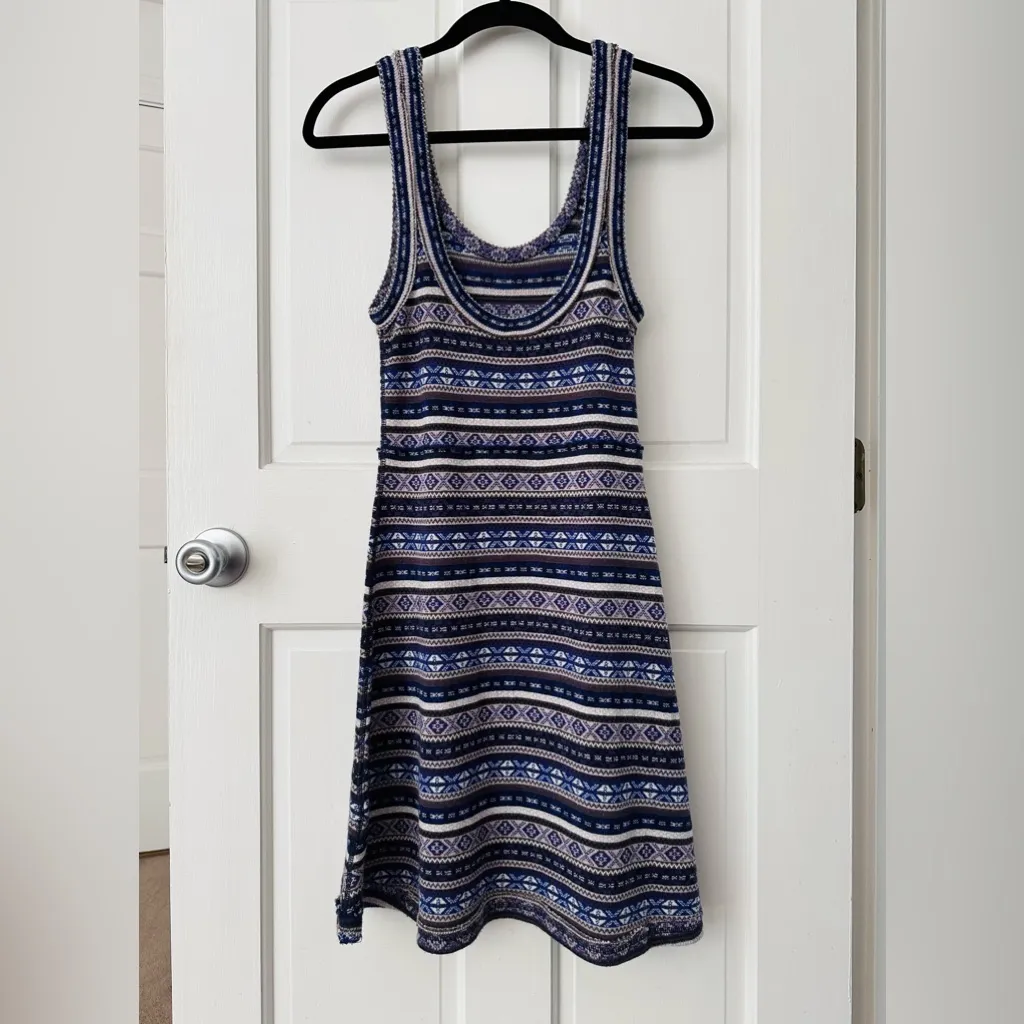 Free People Nordic Fair Isle Sweater Dress Sleeveless Wool Blend Size S - Image 4
