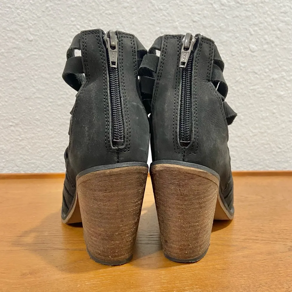 Free People Suede Leather Strappy Ankle Boots / Booties Women’s Sz EU 36 / US 6 - Image 7
