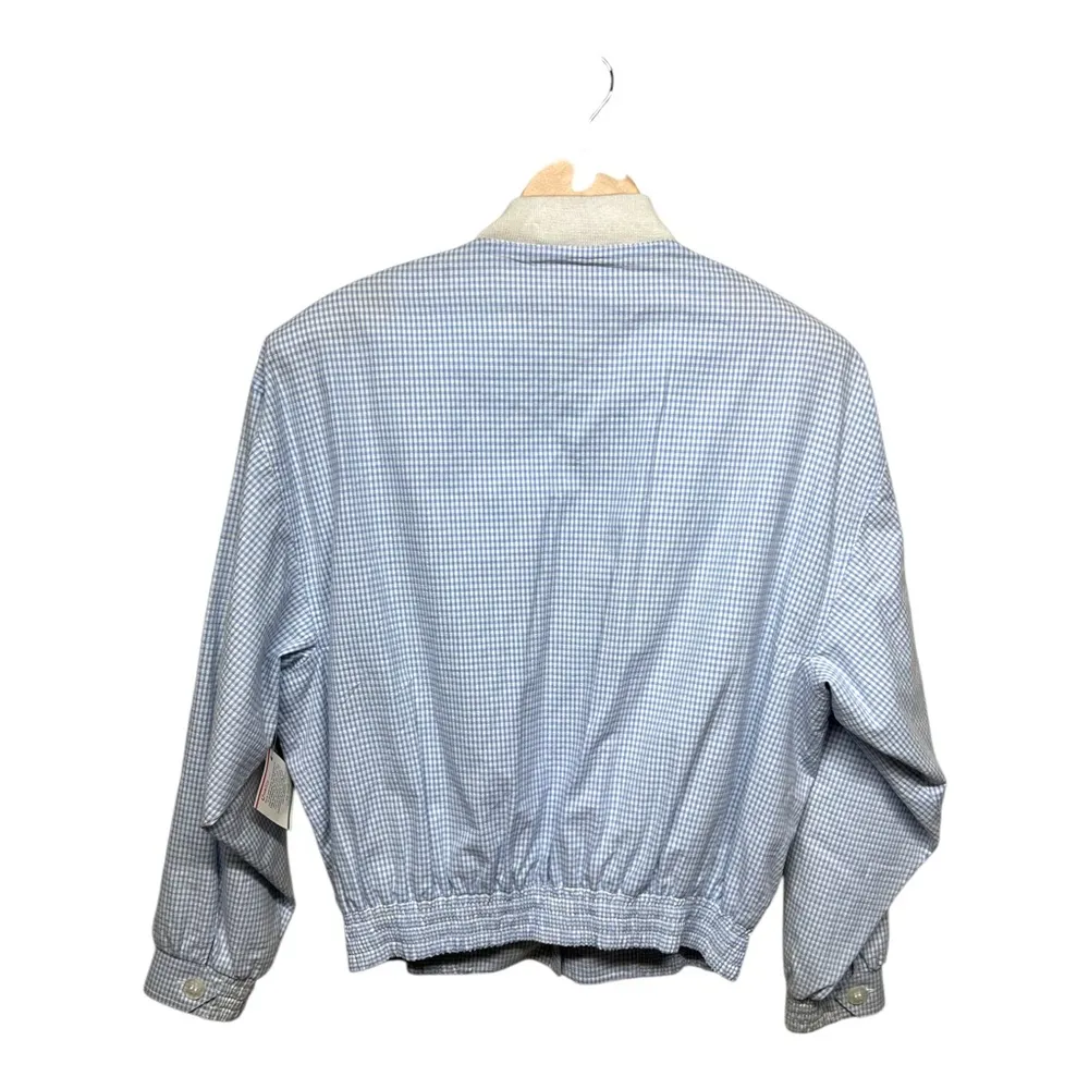 Vintage Deadstock Izod Checkered Bomber Jacket 100% Cotton NWT M - Image 3