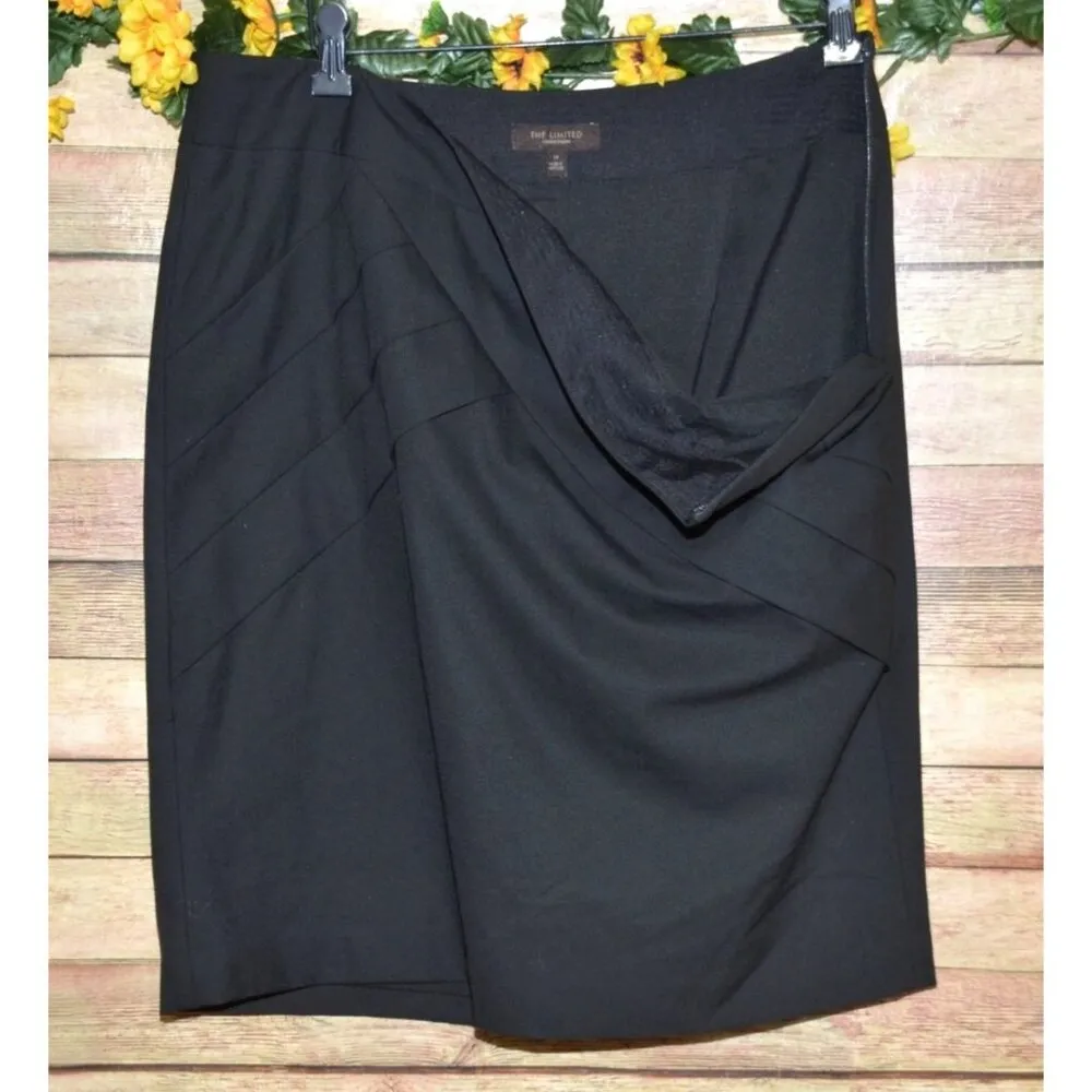 The Limited Collection Ladies 12 Black Knee Length Pencil Skirt Stretch Career - Image 3