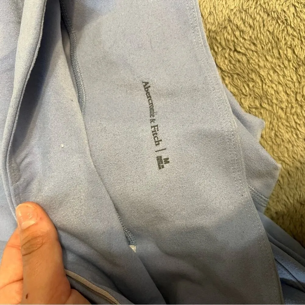 Abercrombie & Fitch Light Blue Leggings Crop Top 2 Piece Athleisure Set Sz M - Image 4