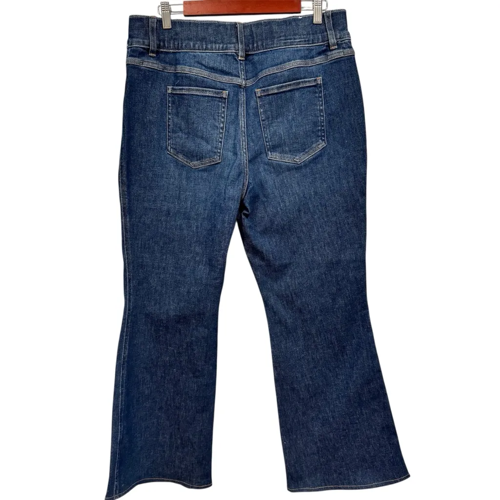 SPANX Dark Blue Wide Leg Flare Jeans Size 1X - Image 4