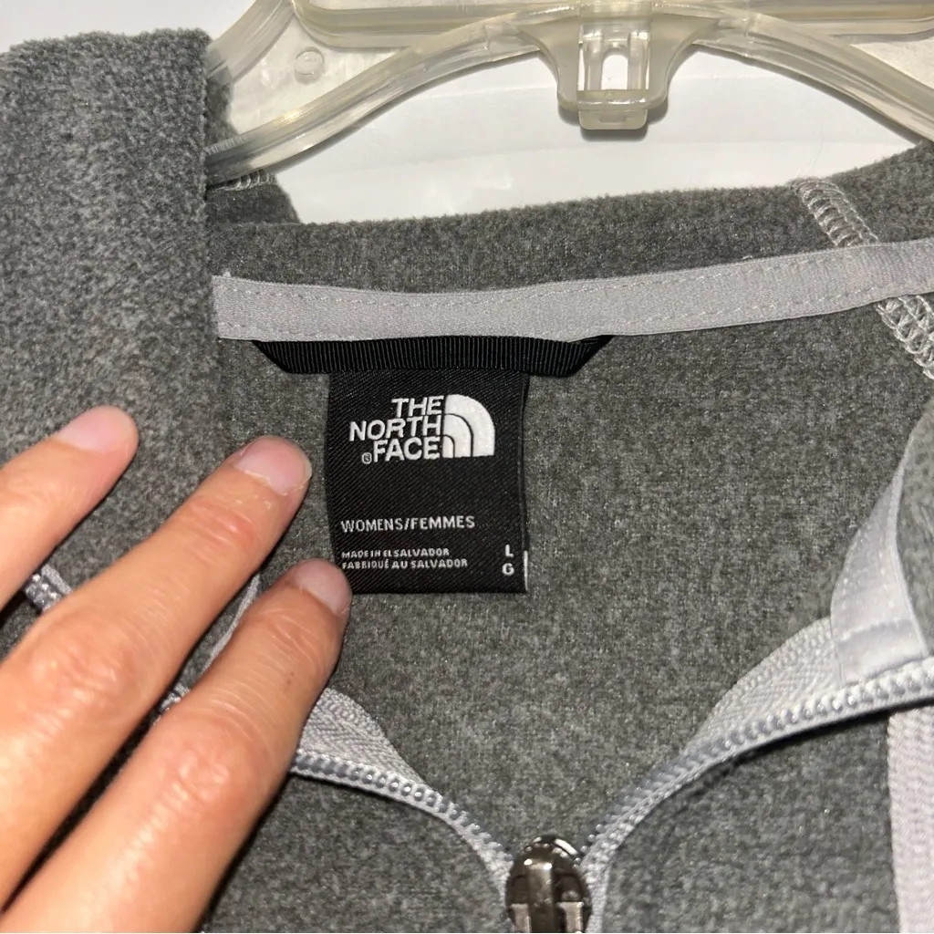 The North Face Gray Full-Zip Jacket Women’s Large - Image 4