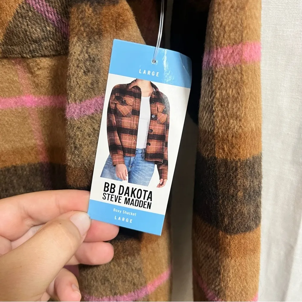 BB Dakota Steve Madden Plaid Shacket - Image 5