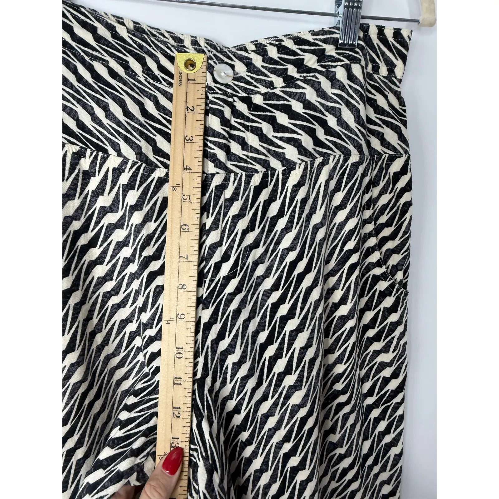 By Anthropologie Linen Blend Printed Joggers S/4 | Boho Easy Pull-On Pants - Image 8