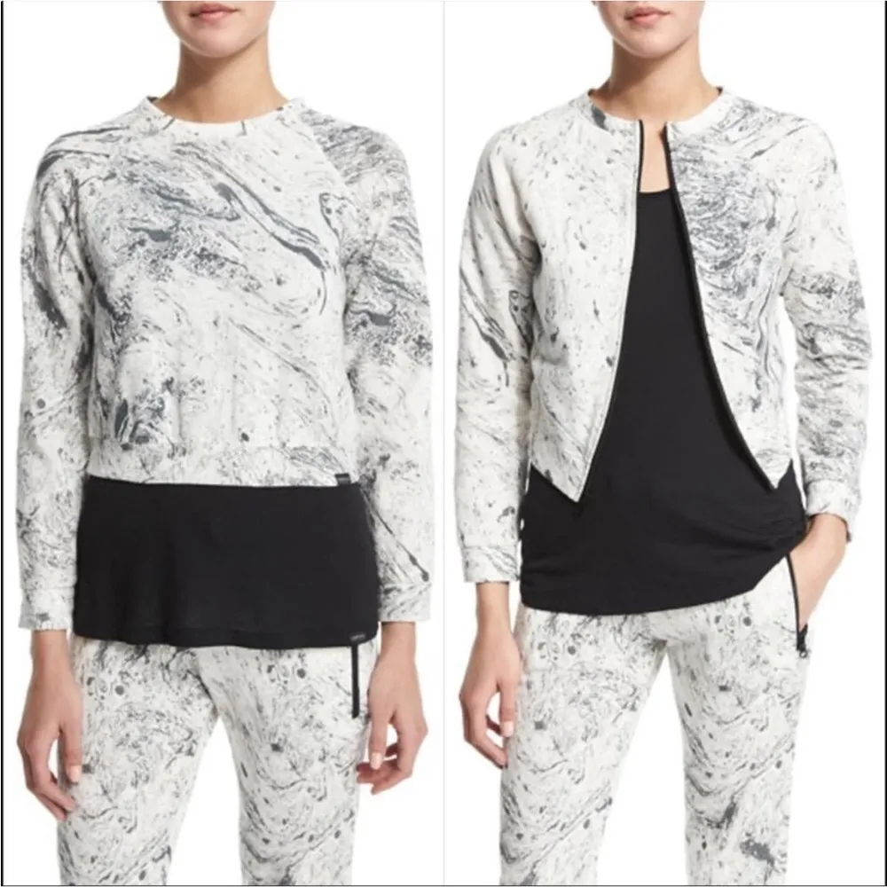 Koral Activewear Equate Ink Marble Zip Sweatshirt - Image 5