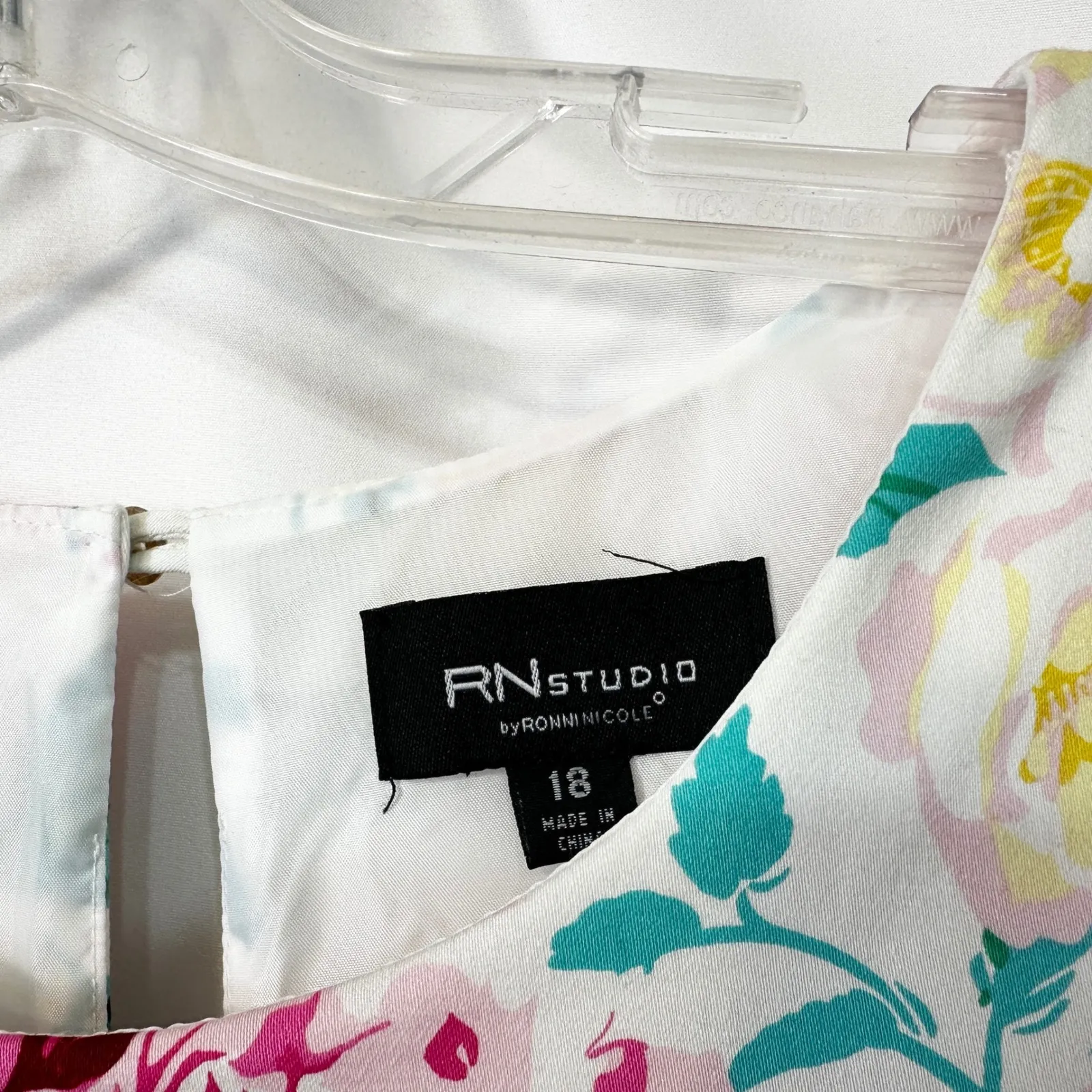 Ronni Nicole Plus Size 18 Midi Dress Floral A Line Sleeveless Spring Easter 793 - Image 11