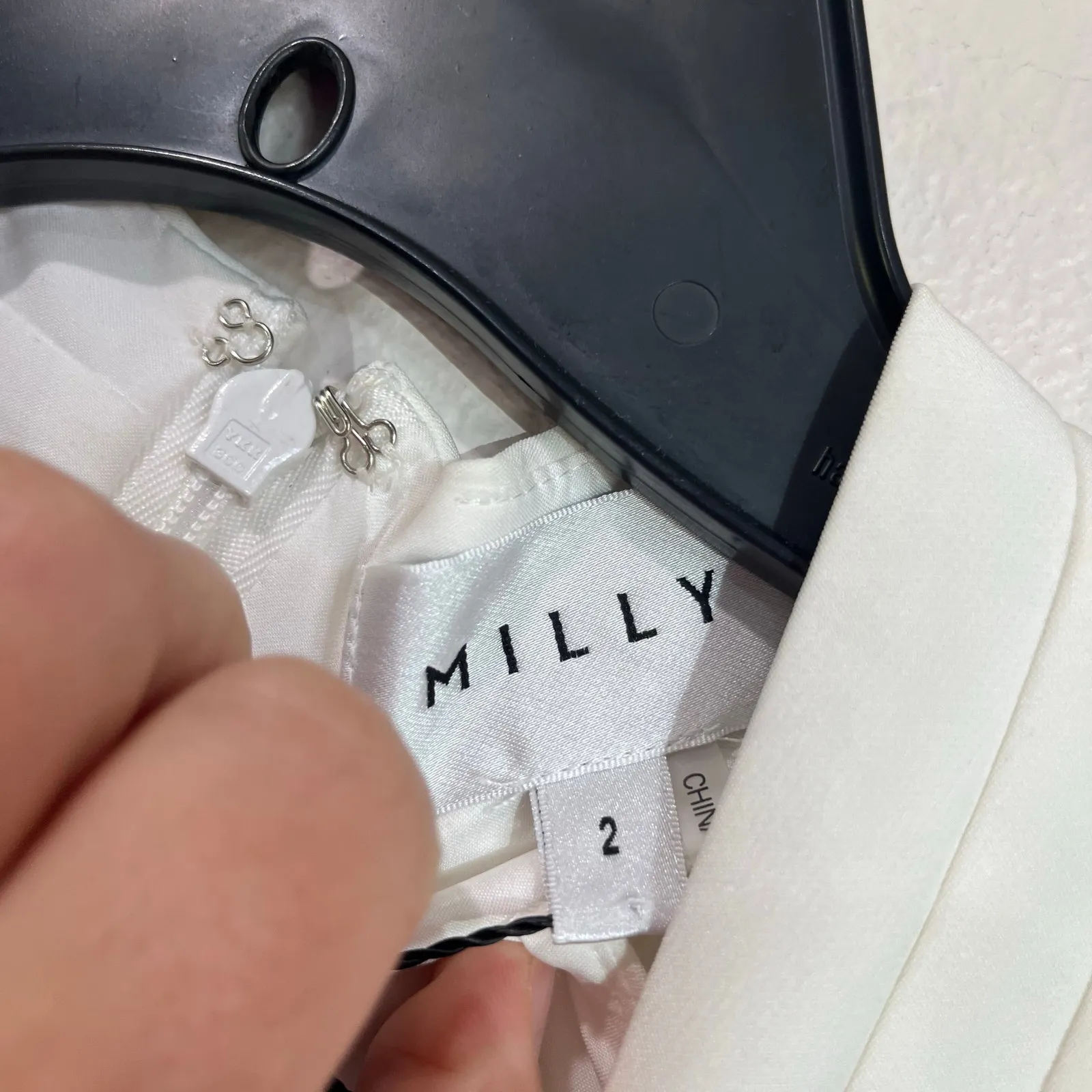 Milly Ellia Cady White Halter Asymmetrical Mini Dress NWT Bridal Cocktail Sz 2 - Image 4