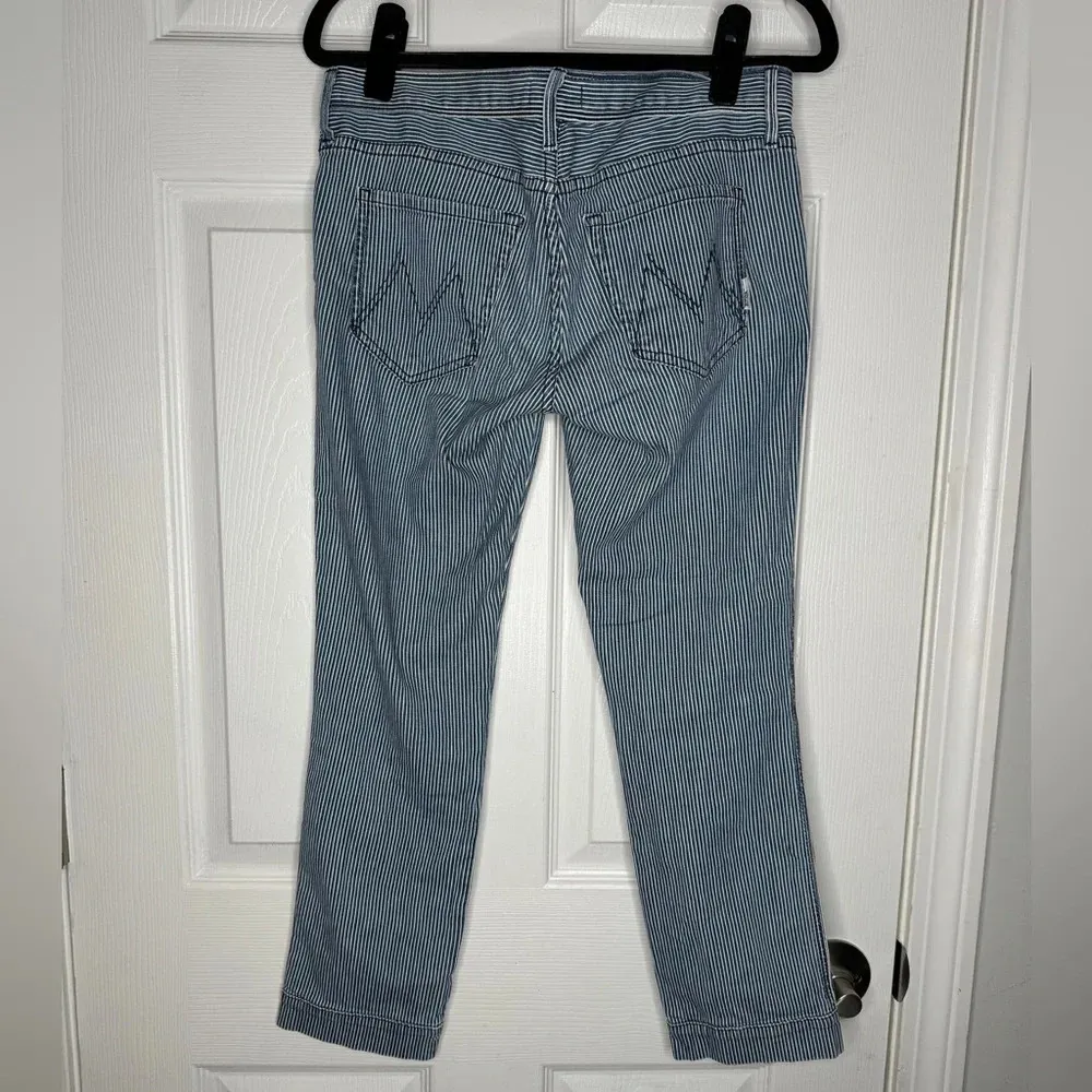 MOTHER Tie Me Up Rascal On The Road Striped Pants Mid - Image 3