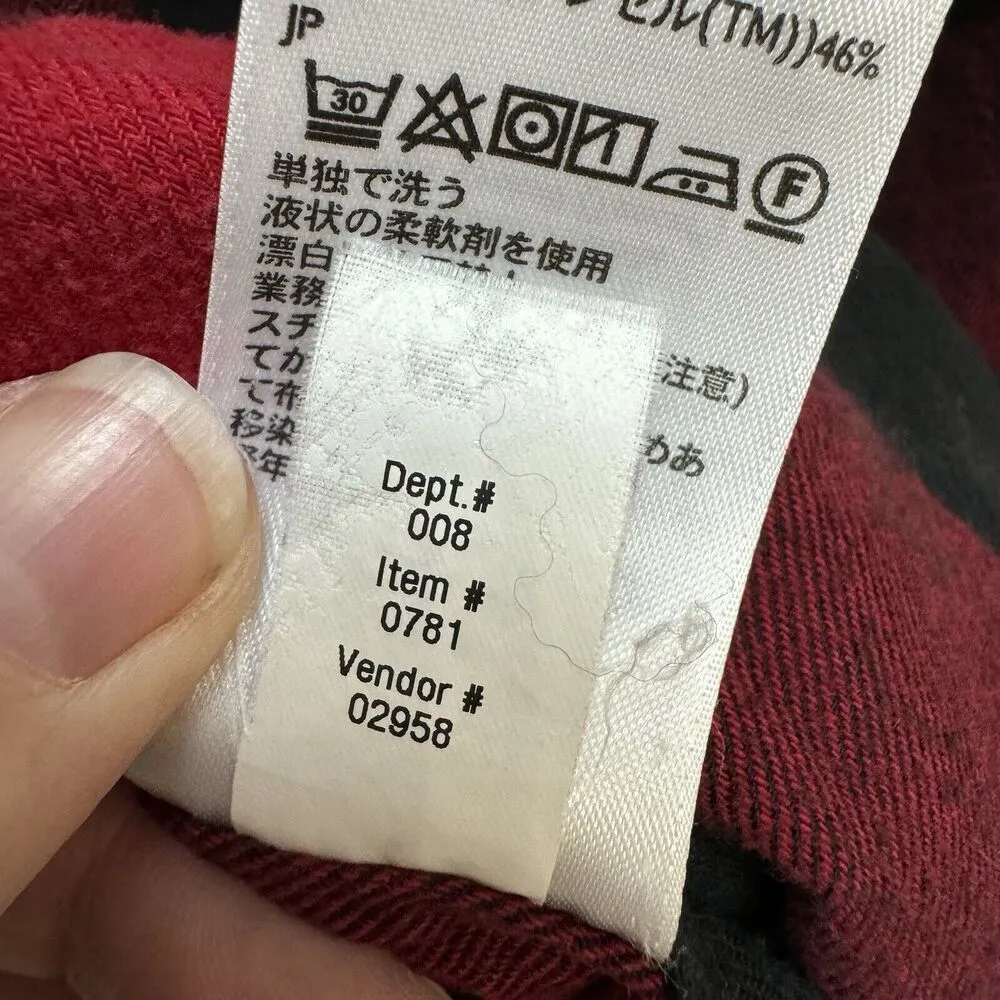 Eddie Bauer Women's Button Up Shirt S Red Black Buffalo Plaid Flannel Top Cotton - Image 7