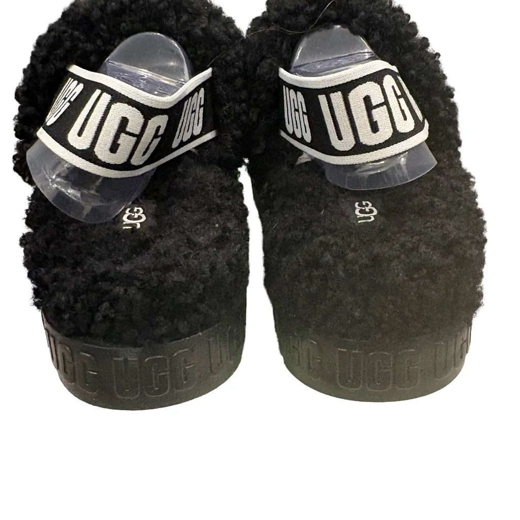 NWOT, UGG Oh Fluffita Platform Slippers "Black", Sz 6 - Image 12