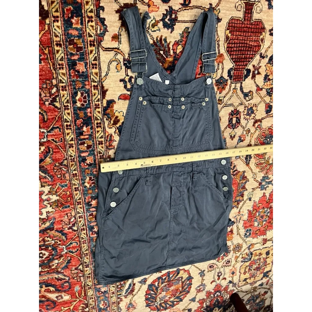 Vintage Calvin Klein Jeans Overall Dress Petite Small Blue Utility Pockets Y2K - Image 3