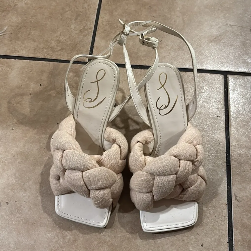 Sam Edelman Courtney Braided Cream Heel Sandal - Image 4