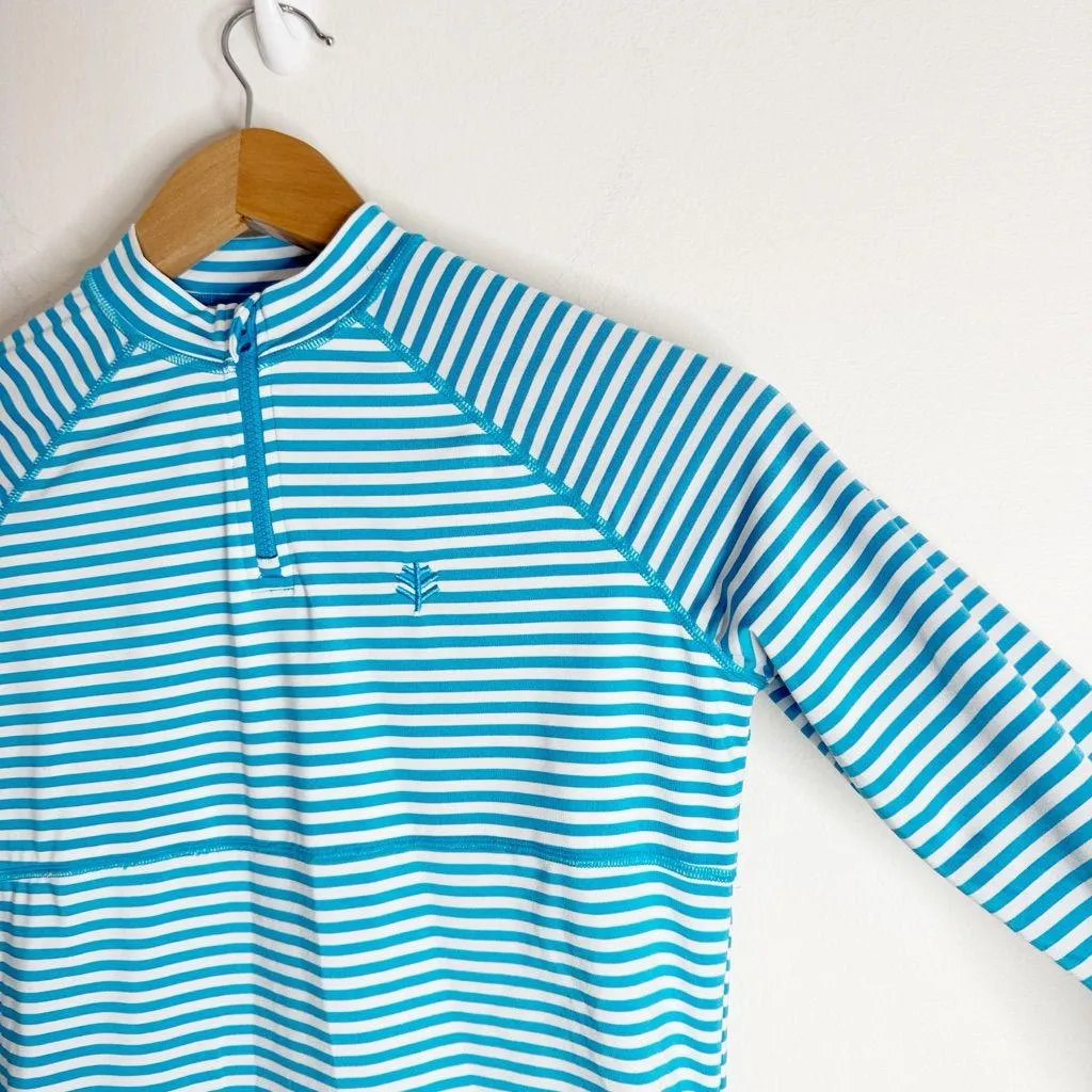 Coolibar Blue/White Striped UV Protection Top/Tee - Image 4