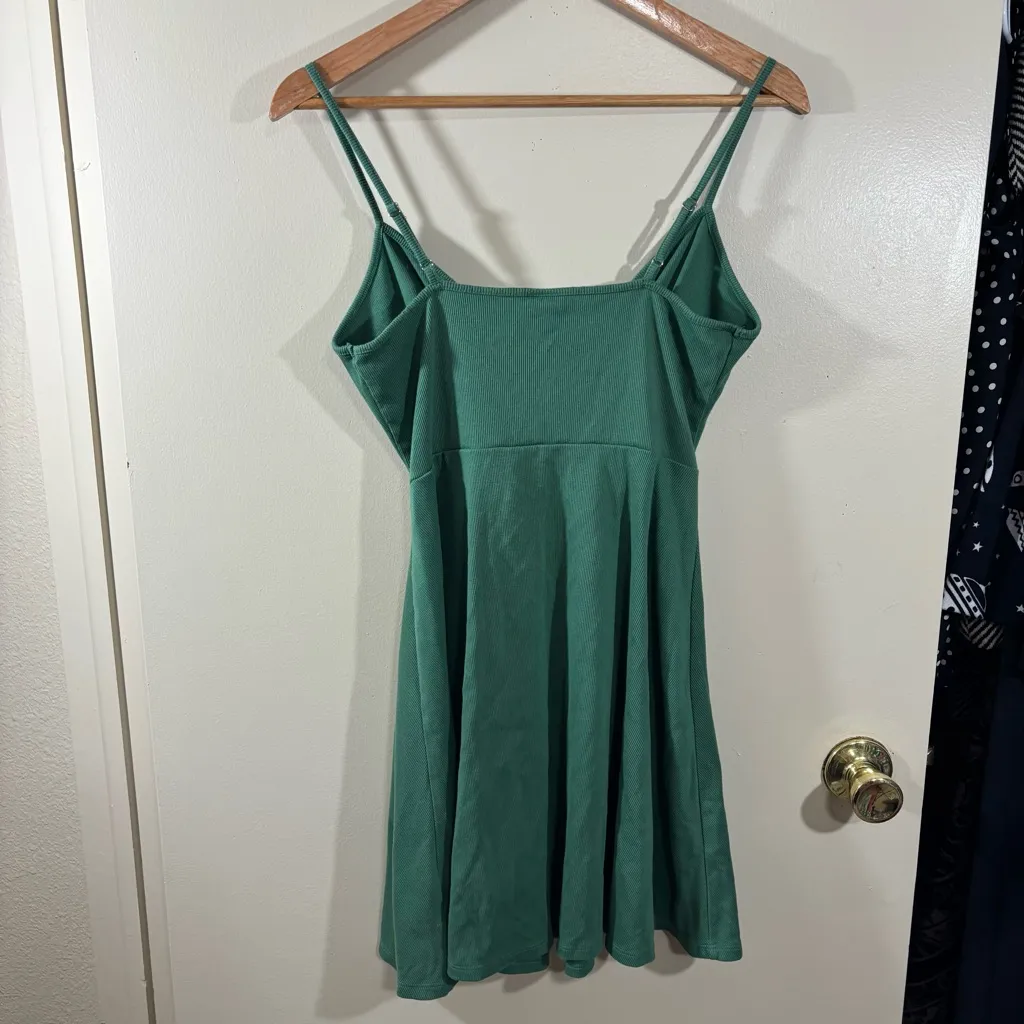 Wild Fable Green Ribbed Mini Dress Size L - Image 4