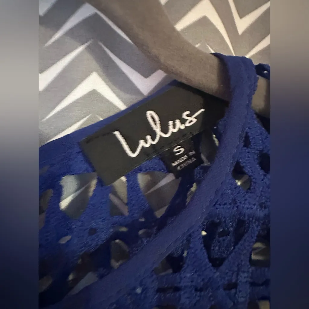 NWT Lulus | Charlee Royal Blue Lace Sleeveless Midi Dress, Size S - Image 9