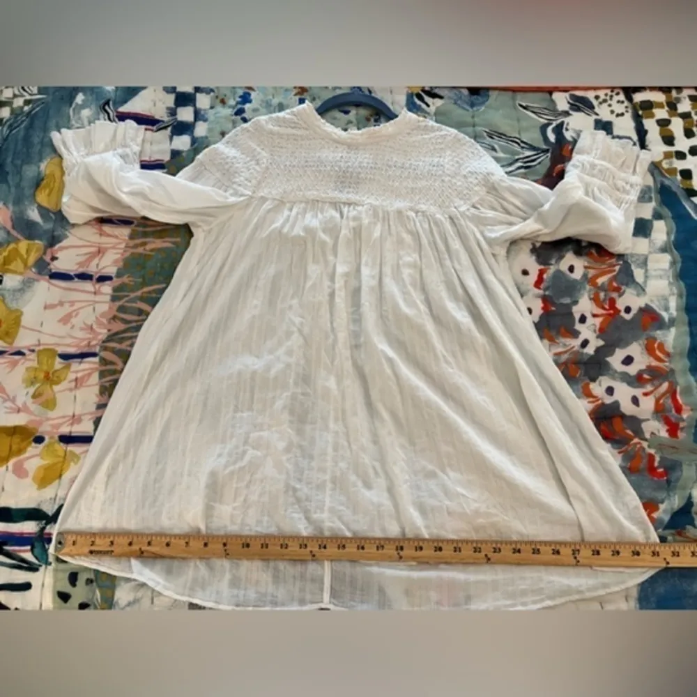 FREE PEOPLE S Obi Mila Ivory Smocked Tunic Top - Image 14