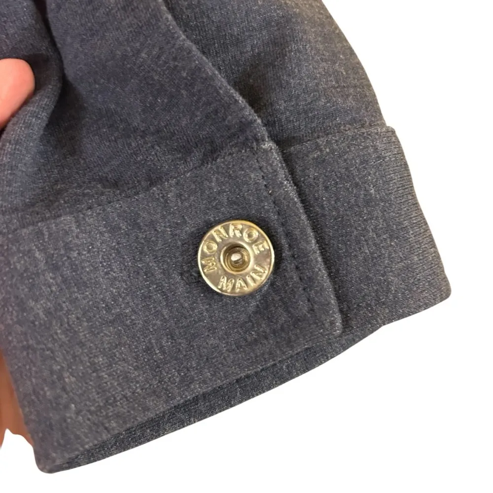 Monroe & Main slate blue silver button up ladies jacket lightweight size Medium - Image 3