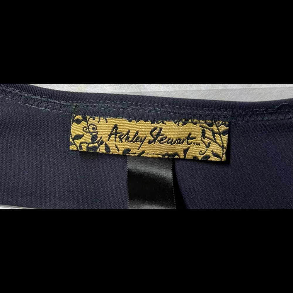 Ashley Stewart | Plus Size Clothing, size 14-16 Long Shirt Color Dark Blue Black - Image 3