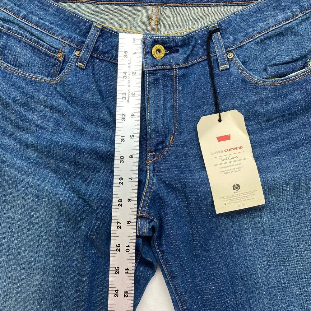 Levi's Jeans Womens 34 Curve ID Bold Curve Women's Bootcut Blue Denim Water-Less - Image 4
