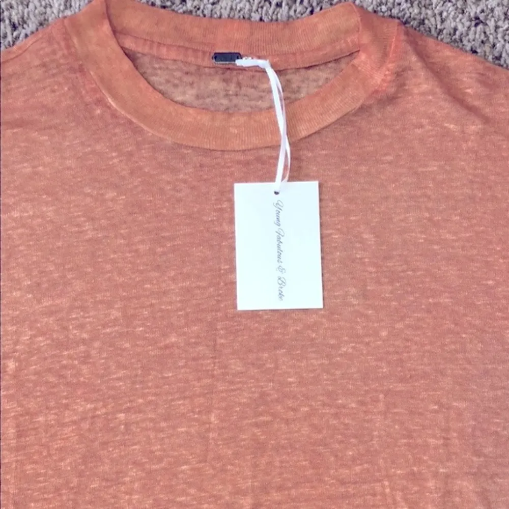 Young fabulous & broke cropped linen top Color Peach Size S NWT - Image 3