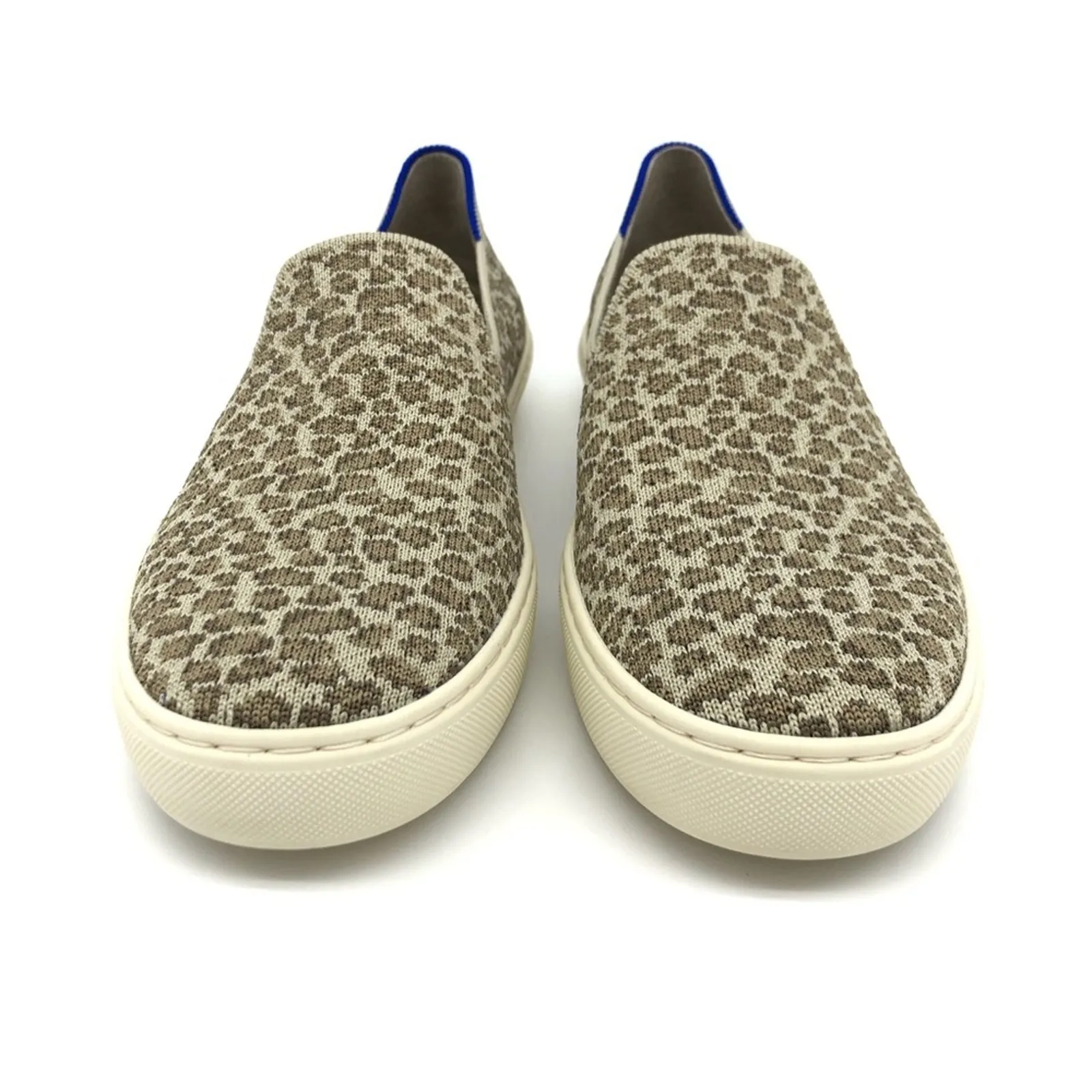 ROTHY’S The Sneaker Slip On Animal Print Pebble Spot Tan 8 - Image 4