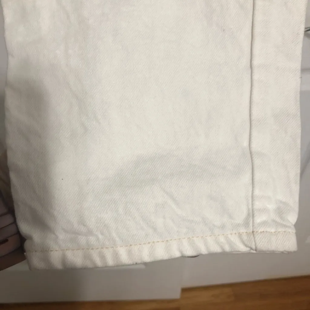 ASOS high rise cream jeans baggy women’s size 34 x 32‎ 100% cotton - Image 4