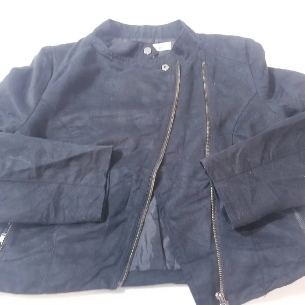 Lovers + Friends Women size Small Black Crop Moto Jacket - Image 6