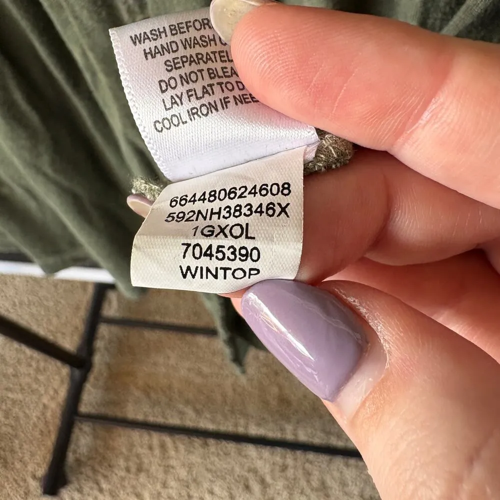 Bohemian Hippie Forest Green Fairy Sequin Sparkle Nymph Stevie Nicks Top Small - Image 7