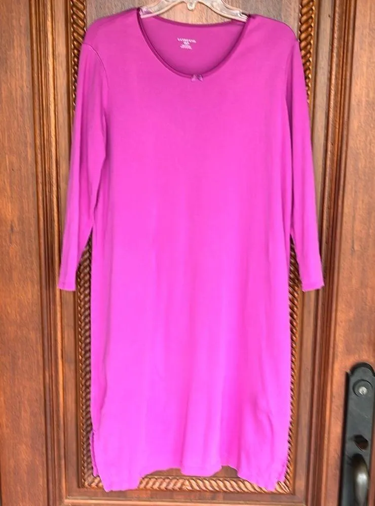 Vintage Land End XS Violet Cotton Gown - Image 2
