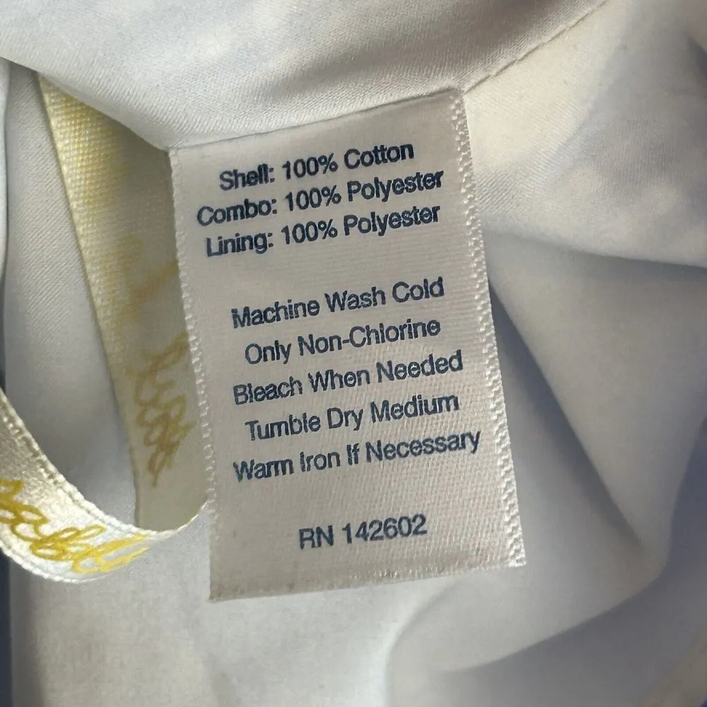 STS sail To Sable Size Large Blue White Gingham Plaid Top Shirt Flutter Sleeve - Image 6