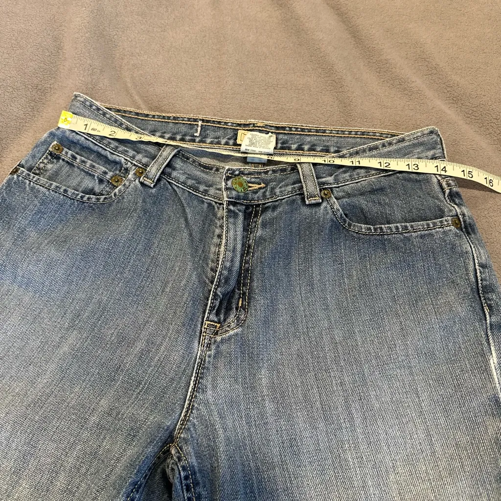 LL Bean Y2K Women Sz: 6 Reg Medium Wash Relaxed Baggy Straight Leg Jeans. Blue - Image 3
