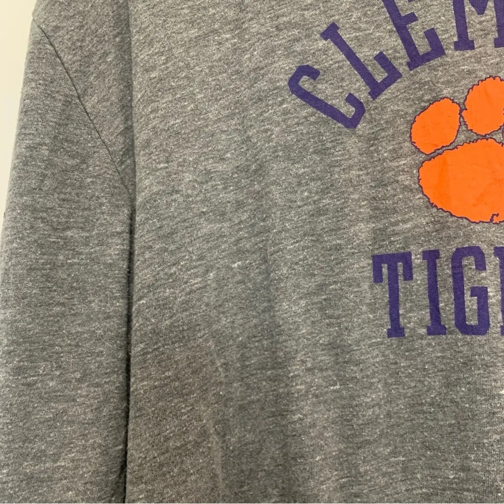 Clemson Tigers Long Sleeve Cropped TShirt Size XL Gray - Image 4