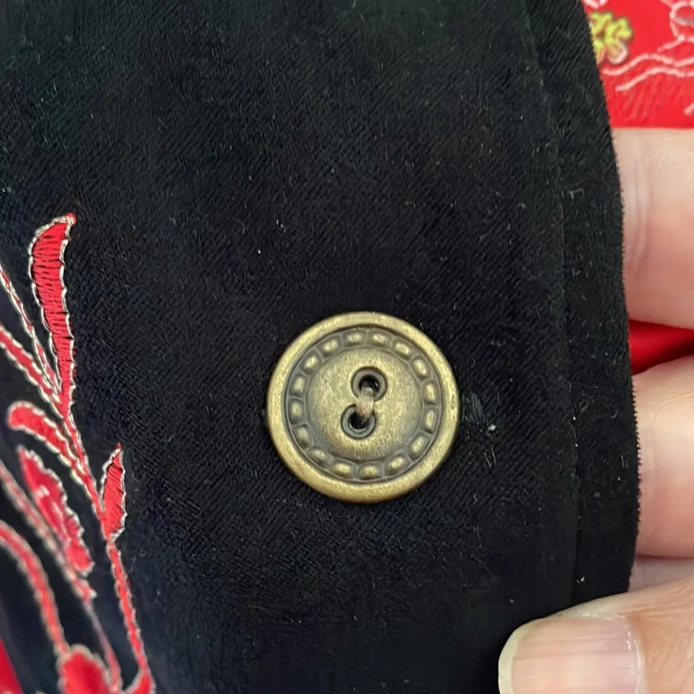 Asian Inspired Jacket Blazer Large Black - Image 3