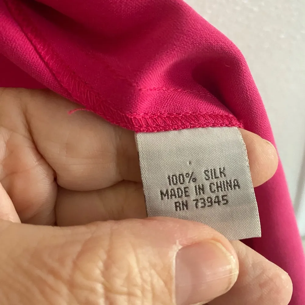 NEXX Women's L pink Collard silk shirt. (NWOT) Size L - Image 5