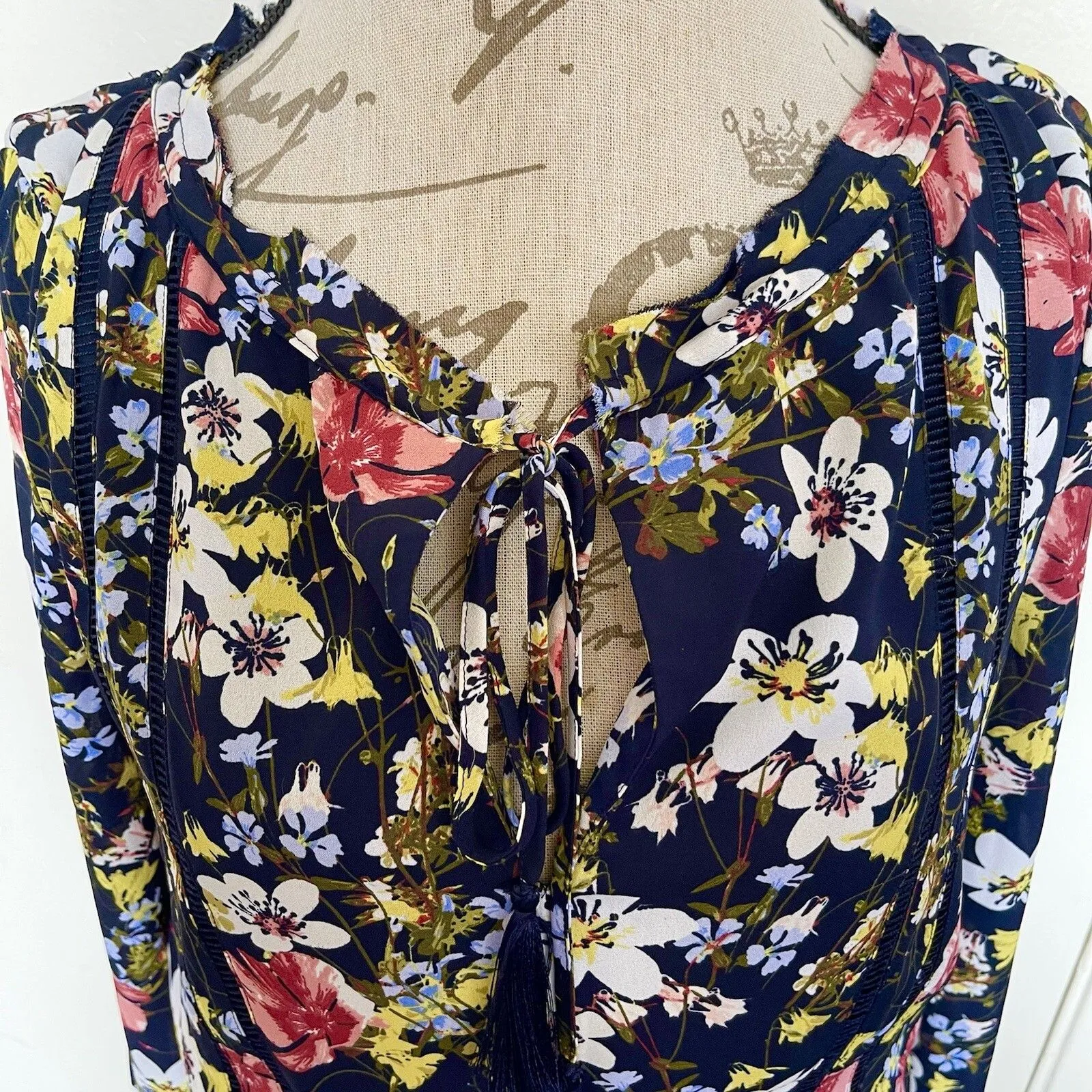 Banana Republic Womens Dress Size XS  Floral Boho Bohemian Garden Party Festival - Image 7