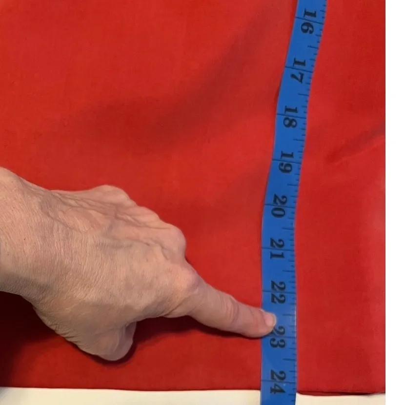 Carlisle 100% Silk Coral Salmon Pencil Skirt Womens‎ Size 12 Career Work - Image 8