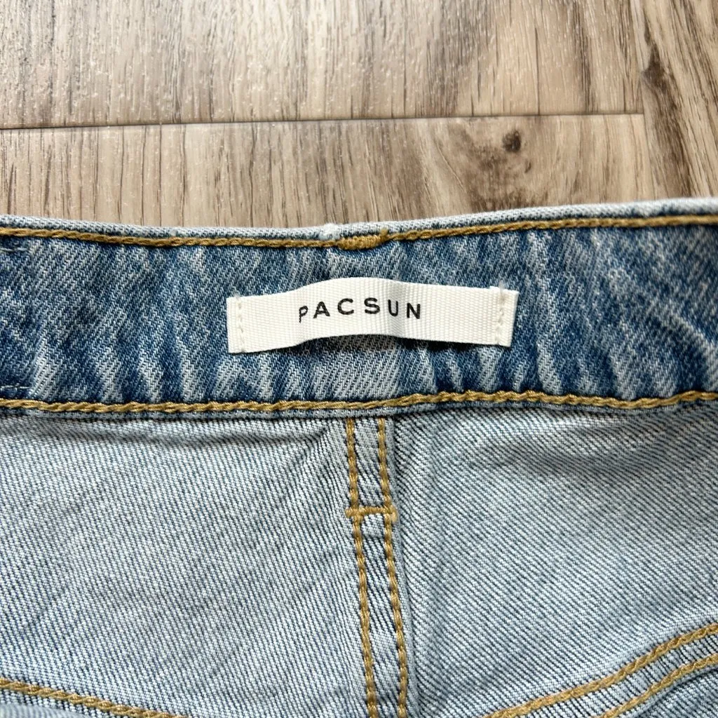 Pacsun Stretch High Rise Flare Jean Light Wash Size 27 - Image 6