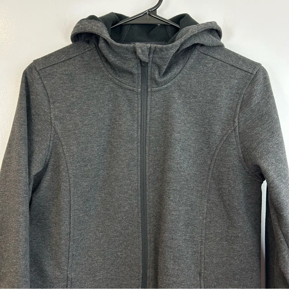 Lands End SoftShell Hooded Grey Jacket Size XS - Image 2