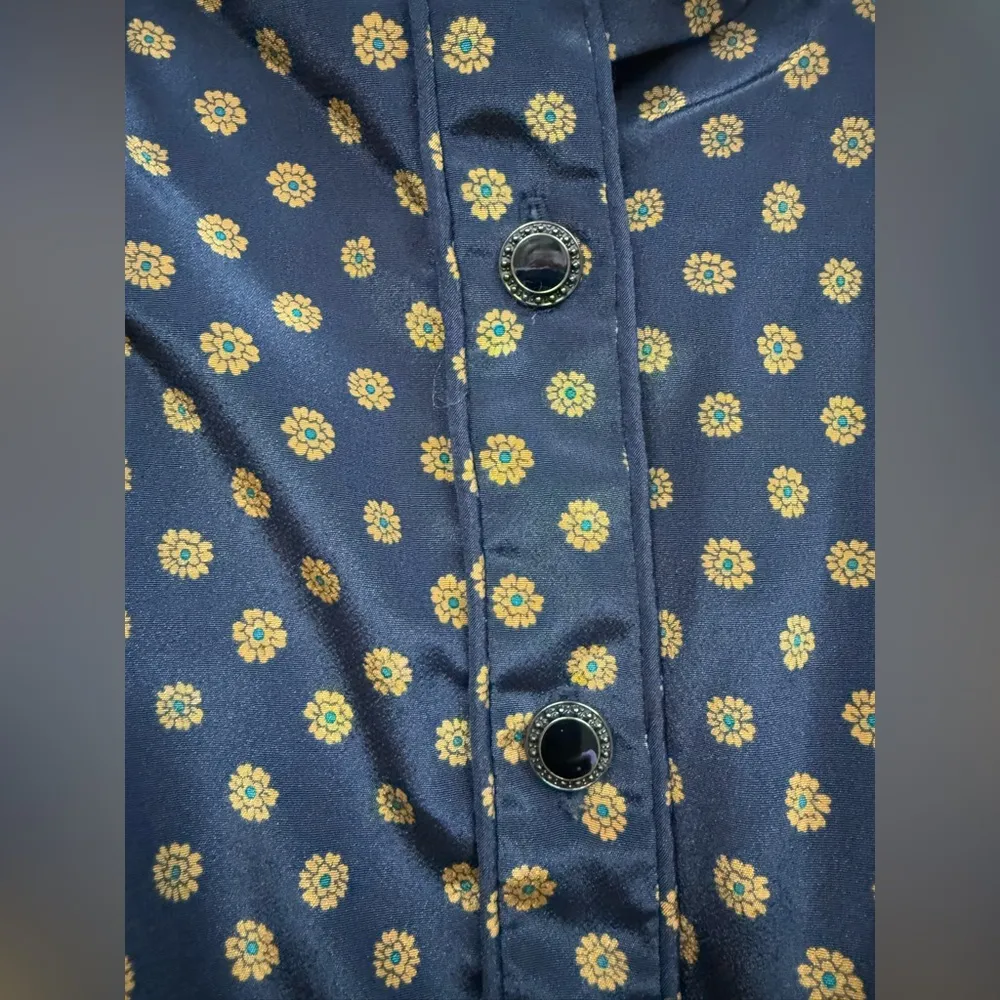 Vintage 80/90s Leslie Fay Collections tie waist printed shirt dress, size 10 - Image 12