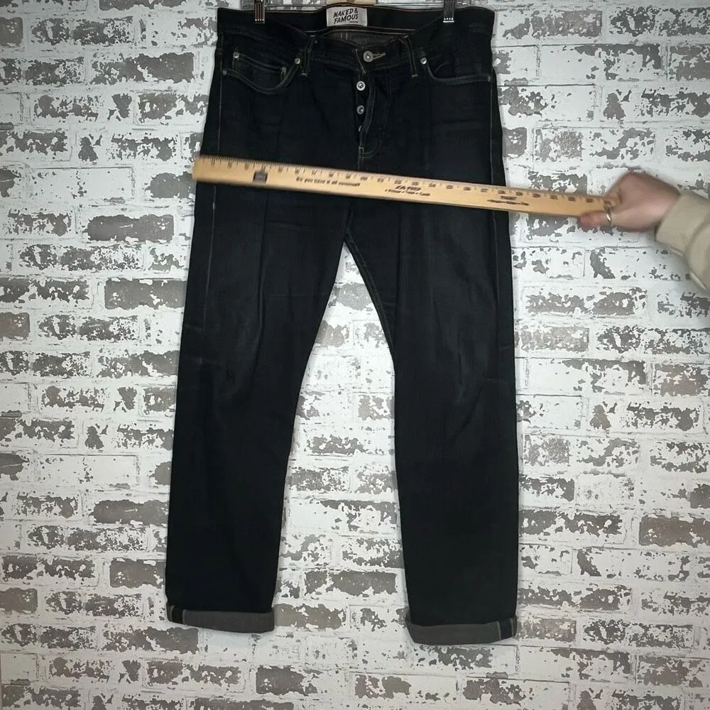 Naked & famous | women weird guy denim jeans button fly Blue Size 34 - Image 7