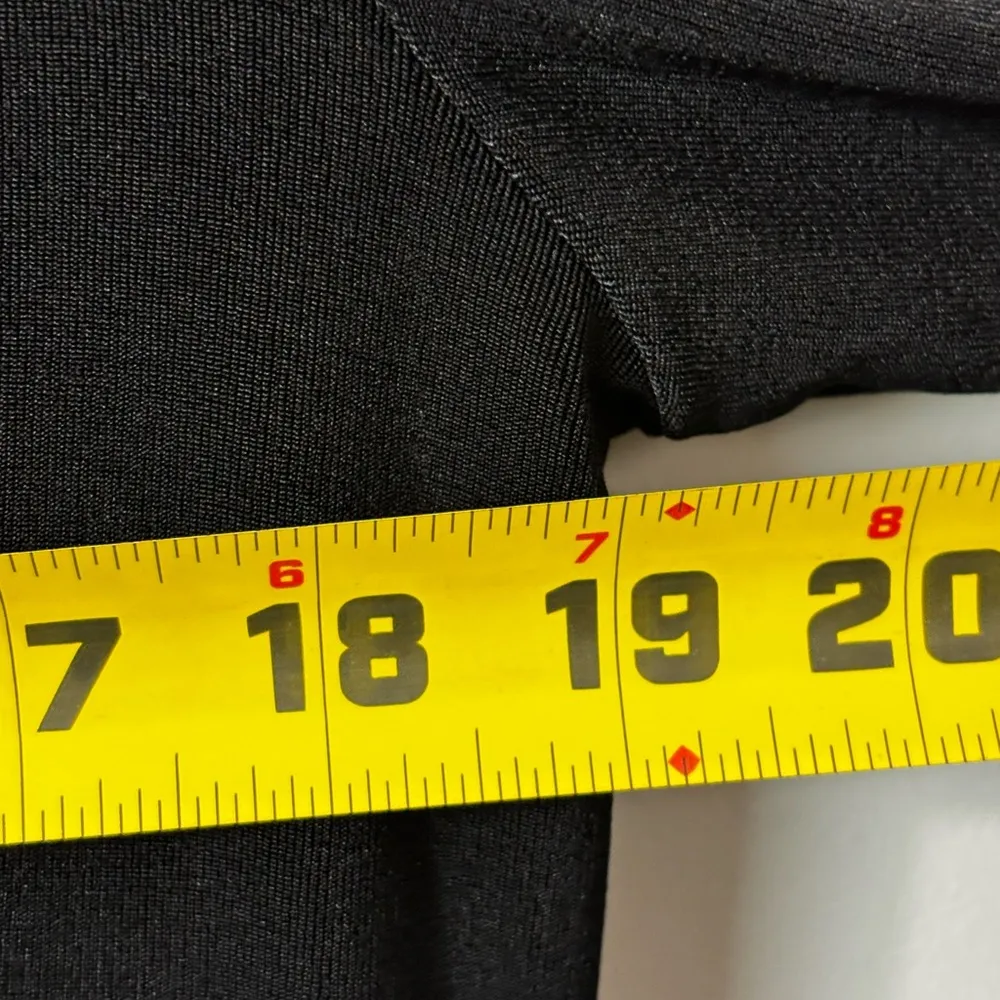 Chicos Travelers Size 2 US Large Velvet Trim Black Open Front Cardigan Jacket - Image 6