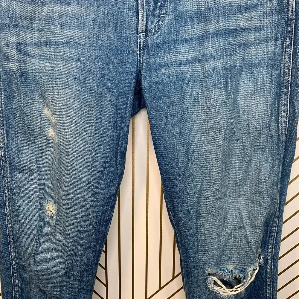 Amo Denim Tomboy Crop Jeans‎ Happy Camper Medium Wash Blue Size 26 - Image 5