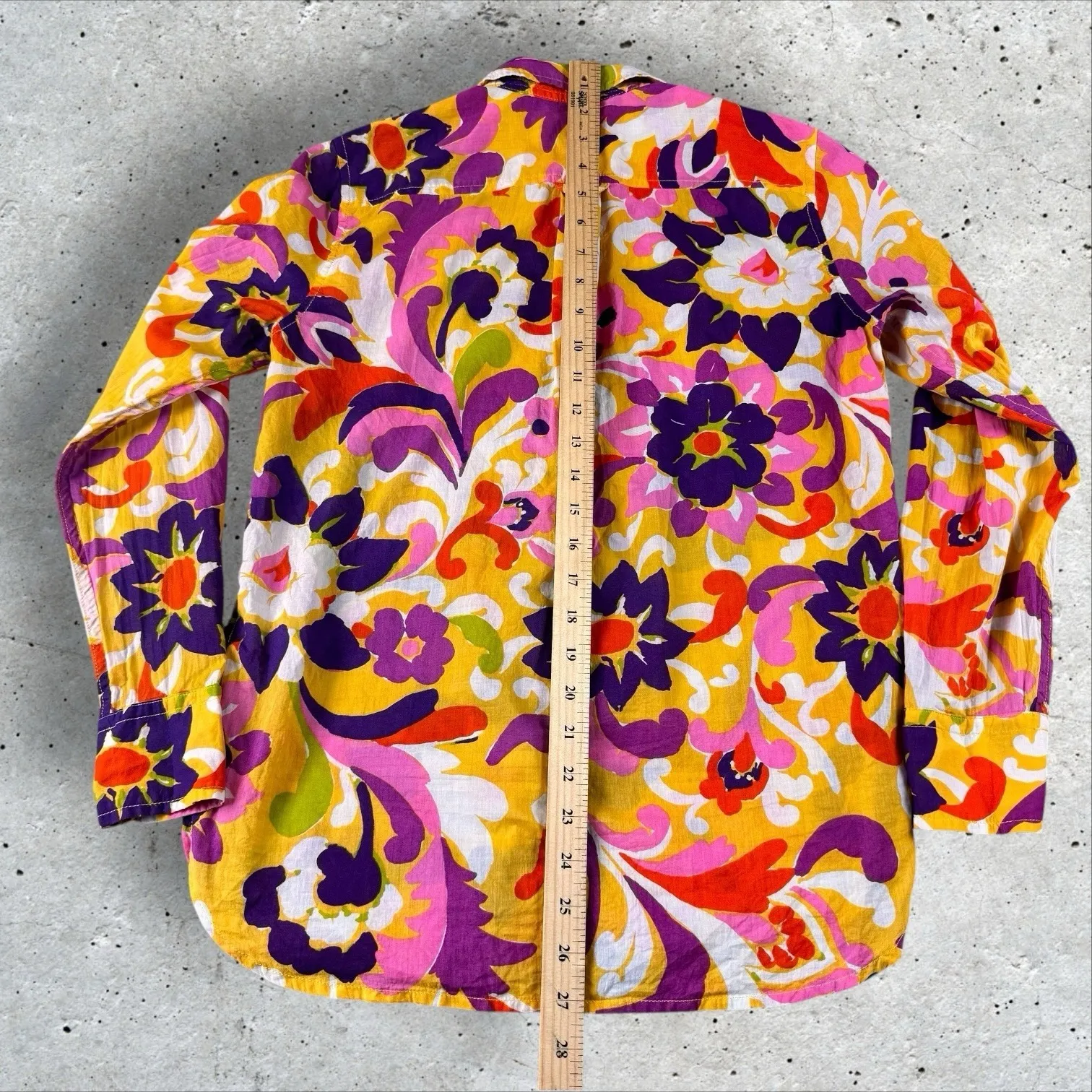 J Crew Collection‎ Classic-fit Popover Ratti Curly Floral Blouse Shirt Size 2 - Image 7