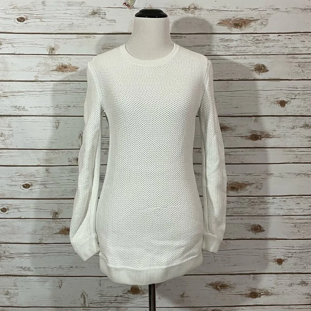 Rag & Bone/Jean Cotton Knit Crewneck Sweater - White - XS - Image 11